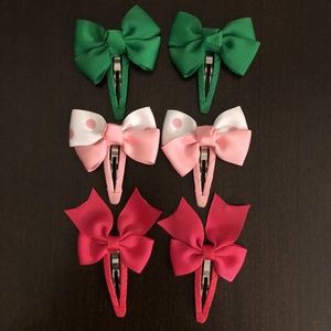 Brand New Handmade Little Girl Spring/Easter/Summer Barrettes set of 6